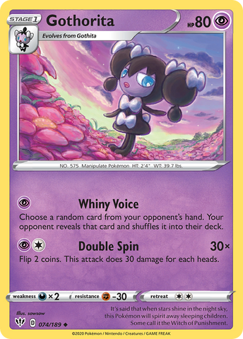 Gothorita (074/189) [Sword & Shield: Darkness Ablaze] Reverse Holofoil