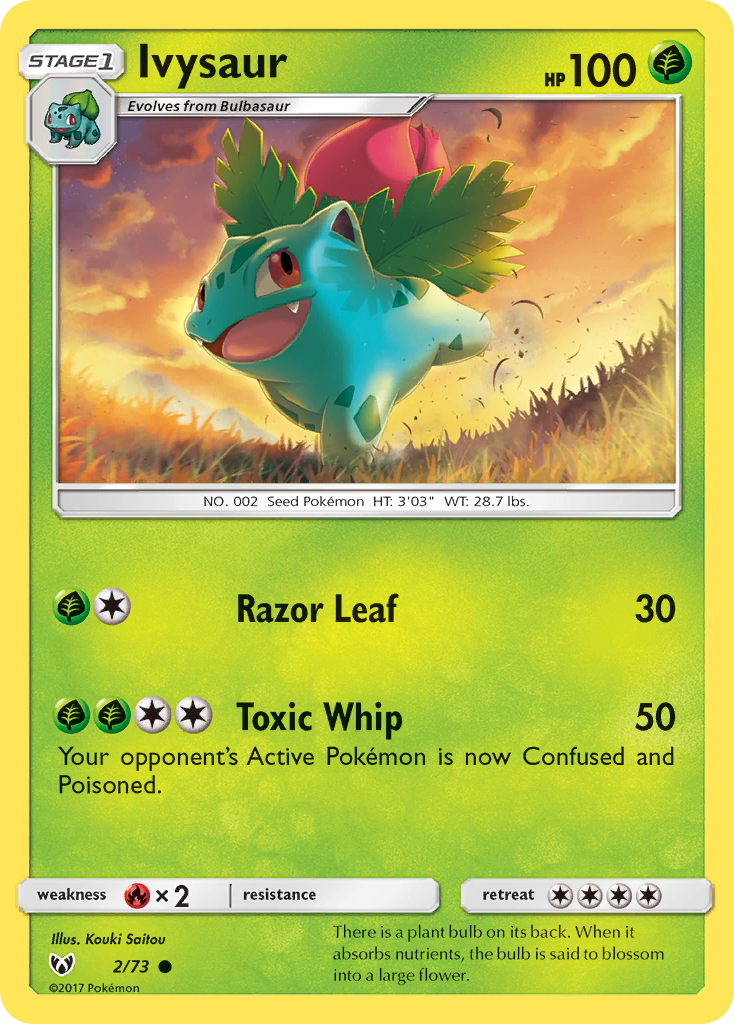 Ivysaur (2/73) [Sun & Moon: Shining Legends] Reverse Holofoil