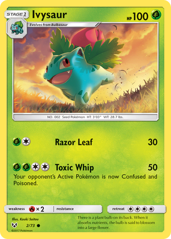Ivysaur (2/73) [Sun & Moon: Shining Legends] Reverse Holofoil