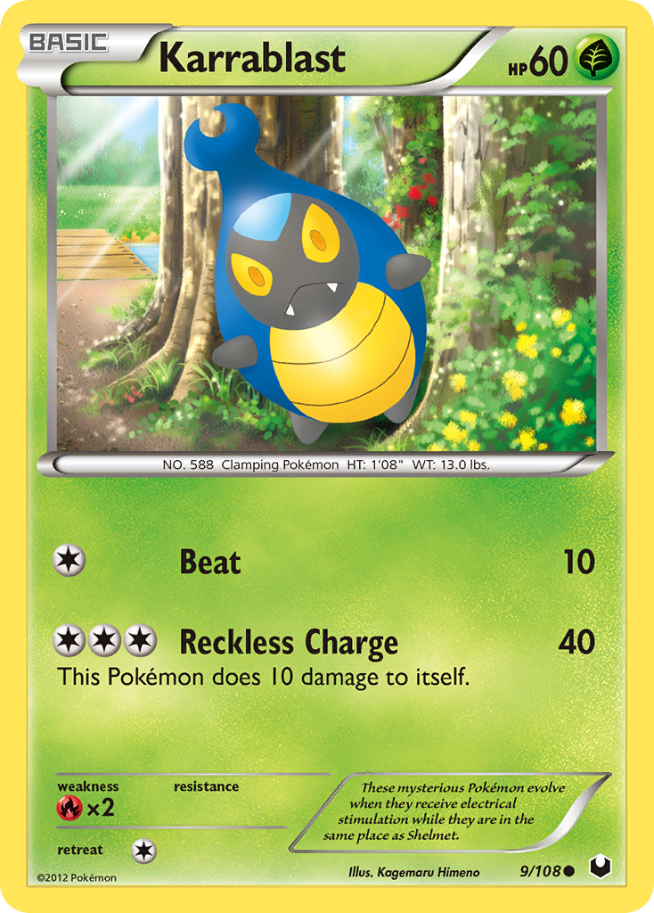 Karrablast (9/108) [Black & White: Dark Explorers] Reverse Holofoil