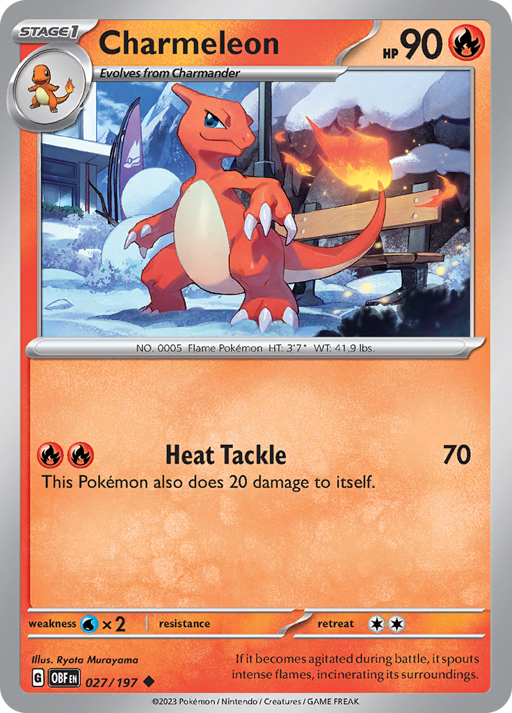Charmeleon (027/197) [Scarlet & Violet: Obsidian Flames] Reverse Holofoil