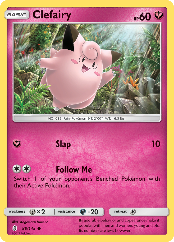 Clefairy (88/145) [Sun & Moon: Guardians Rising] Reverse Holofoil