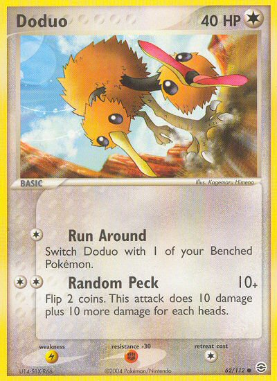 Doduo (62/112) [EX: FireRed & LeafGreen] Reverse Holofoil
