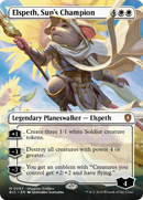 Elspeth, Sun's Champion (Borderless) [Bloomburrow Commander] Foil