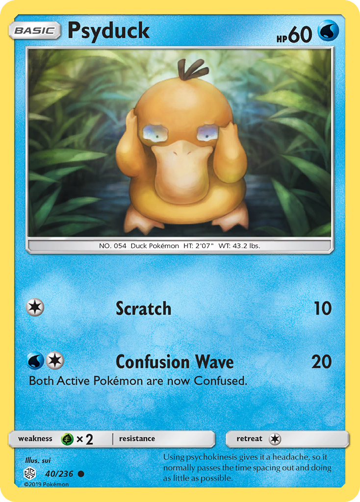 Psyduck (40/236) [Sun & Moon: Cosmic Eclipse] Reverse Holofoil