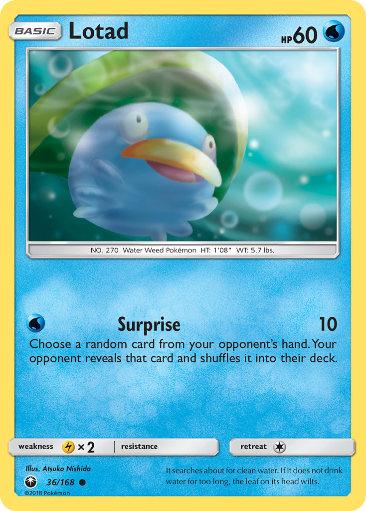 Lotad (36/168) [Sun & Moon: Celestial Storm] Reverse Holofoil