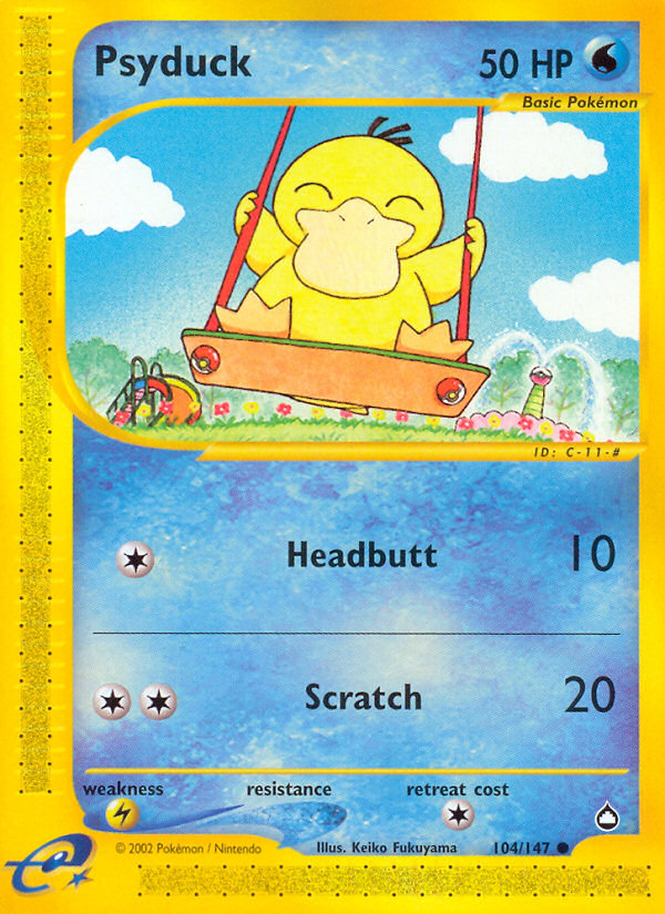 Psyduck (104/147) [Aquapolis] Reverse Holofoil