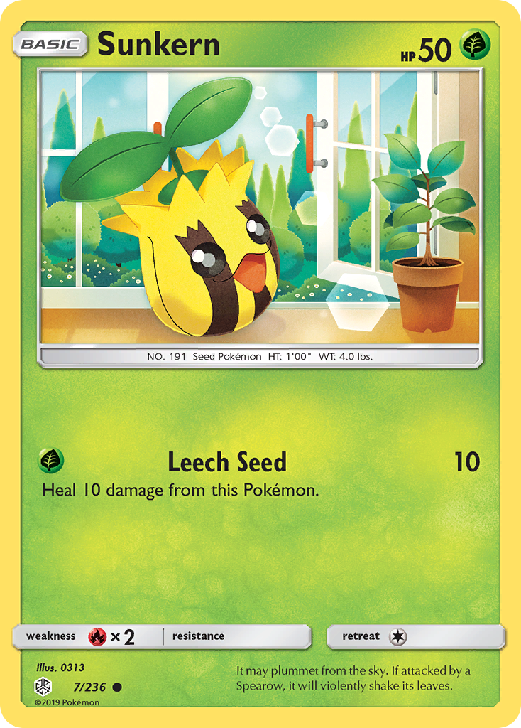 Sunkern (7/236) [Sun & Moon: Cosmic Eclipse] Reverse Holofoil