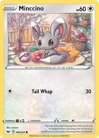 Minccino (146/202) [Sword & Shield: Base Set] Reverse Holofoil
