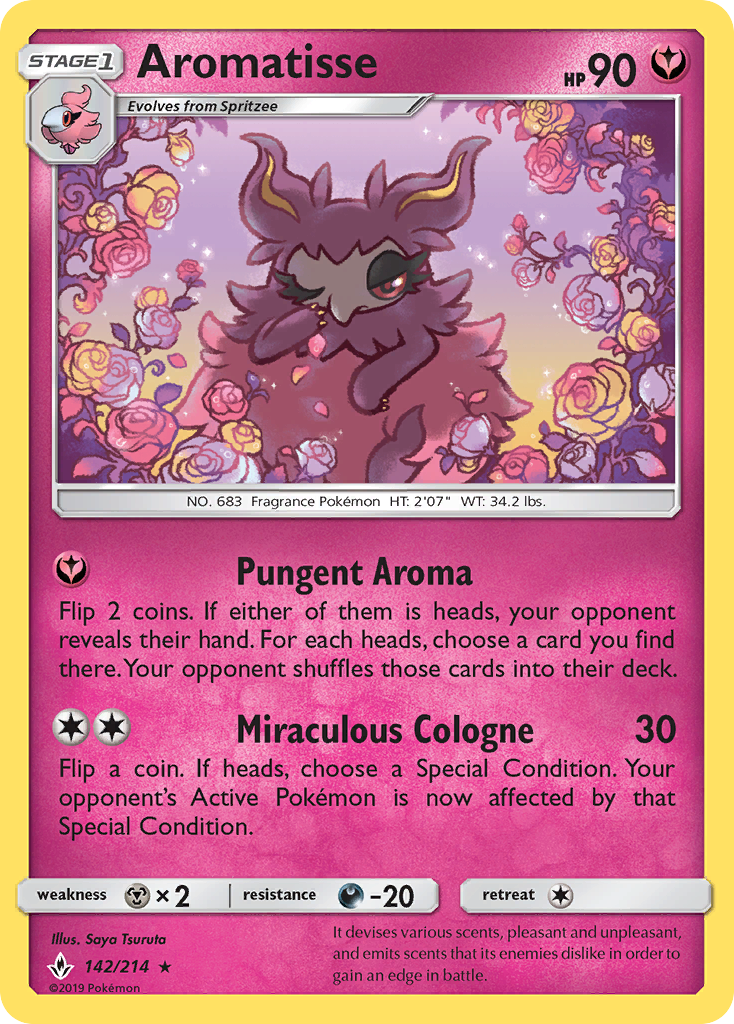 Aromatisse (142/214) [Sun & Moon: Unbroken Bonds] Reverse Holofoil