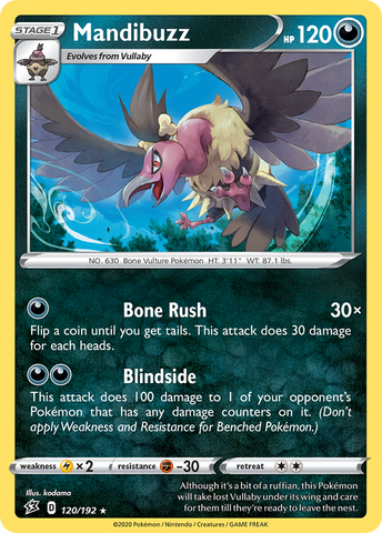 Mandibuzz (120/192) [Sword & Shield: Rebel Clash] Reverse Holofoil