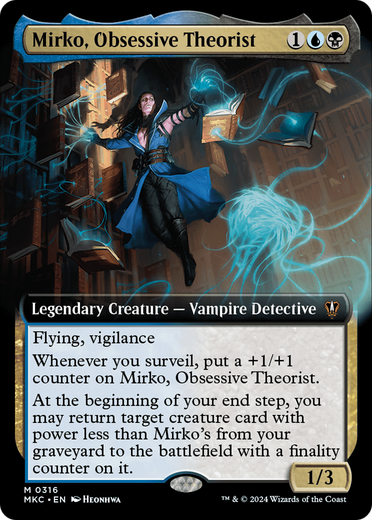 Mirko, Obsessive Theorist (Extended Art) [Murders at Karlov Manor Commander] Foil