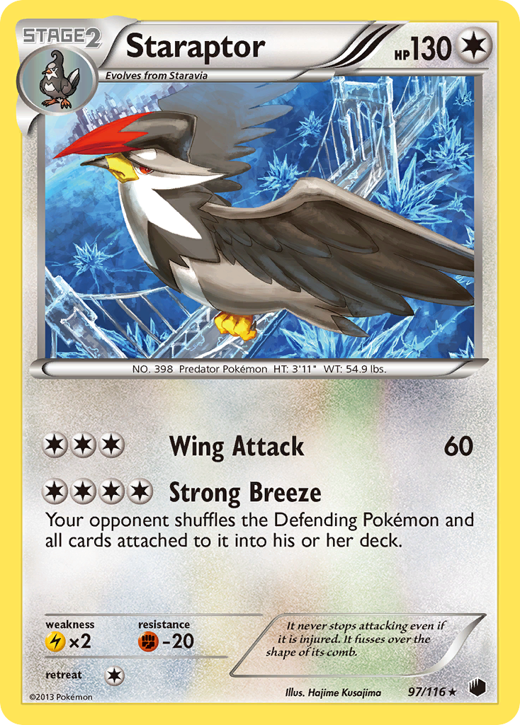 Staraptor (97/116) [Black & White: Plasma Freeze] Reverse Holofoil