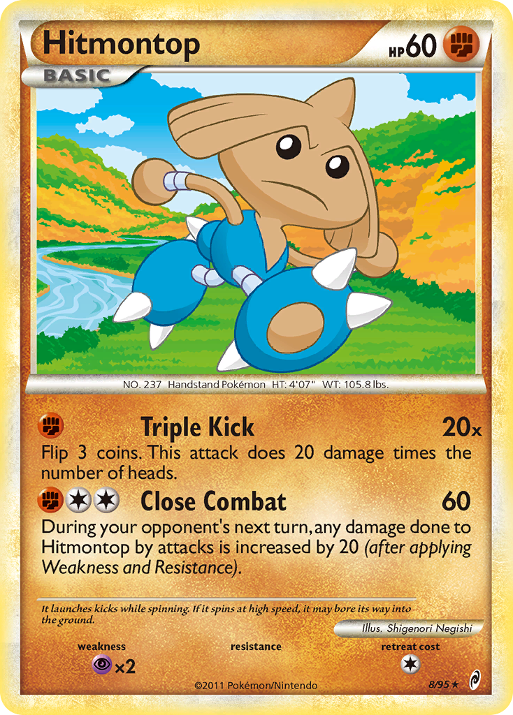 Hitmontop (8/95) [HeartGold & SoulSilver: Call of Legends] Reverse Holofoil