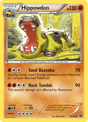 Hippowdon (66/99) [Black & White: Next Destinies] Reverse Holofoil