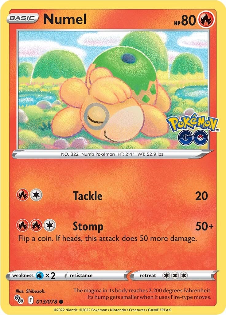Numel (013/078) [Pokémon GO] Reverse Holofoil