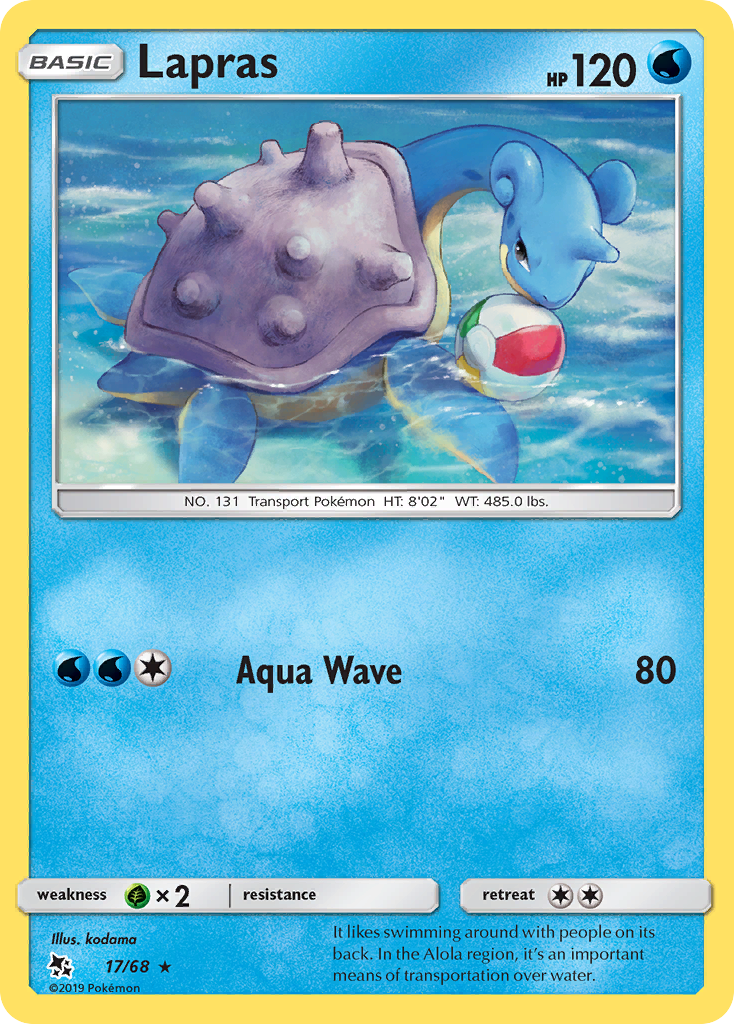 Lapras (17/68) [Sun & Moon: Hidden Fates] Reverse Holofoil