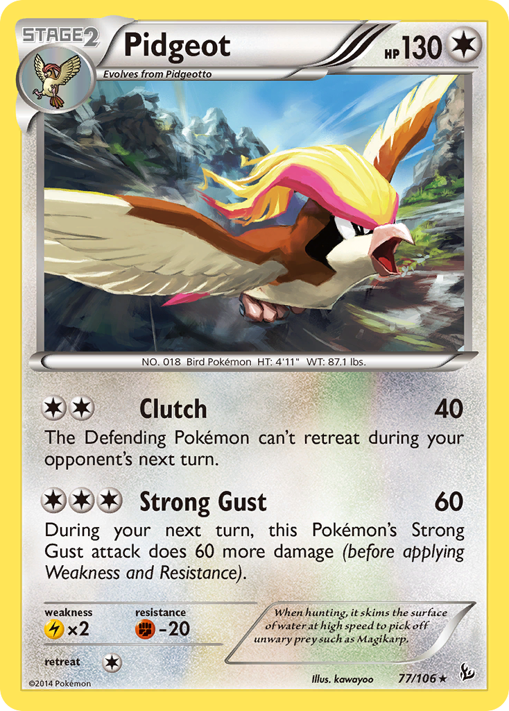 Pidgeot (77/106) [XY: Flashfire] Reverse Holofoil