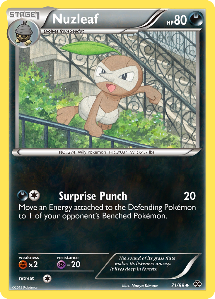Nuzleaf (71/99) [Black & White: Next Destinies] Reverse Holofoil