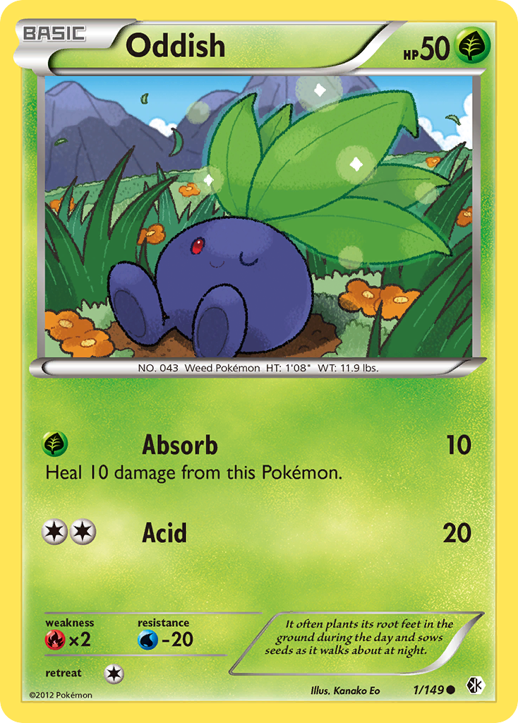 Oddish (1/149) [Black & White: Boundaries Crossed] Reverse Holofoil