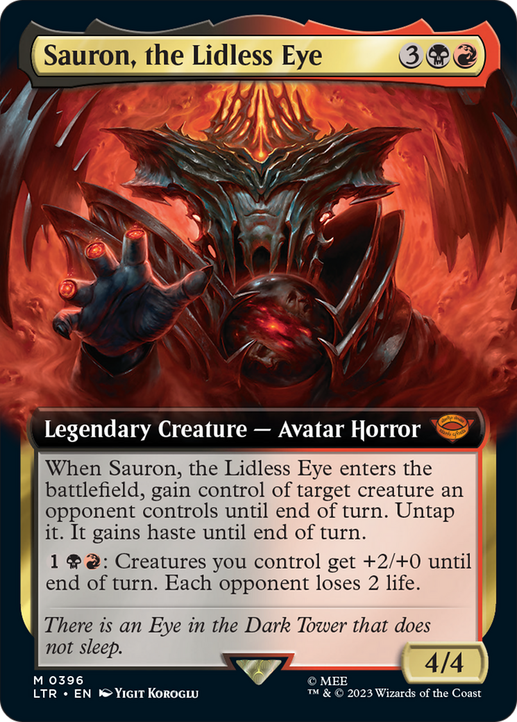Sauron, the Lidless Eye (Extended Art) [The Lord of the Rings: Tales of Middle-Earth] Foil