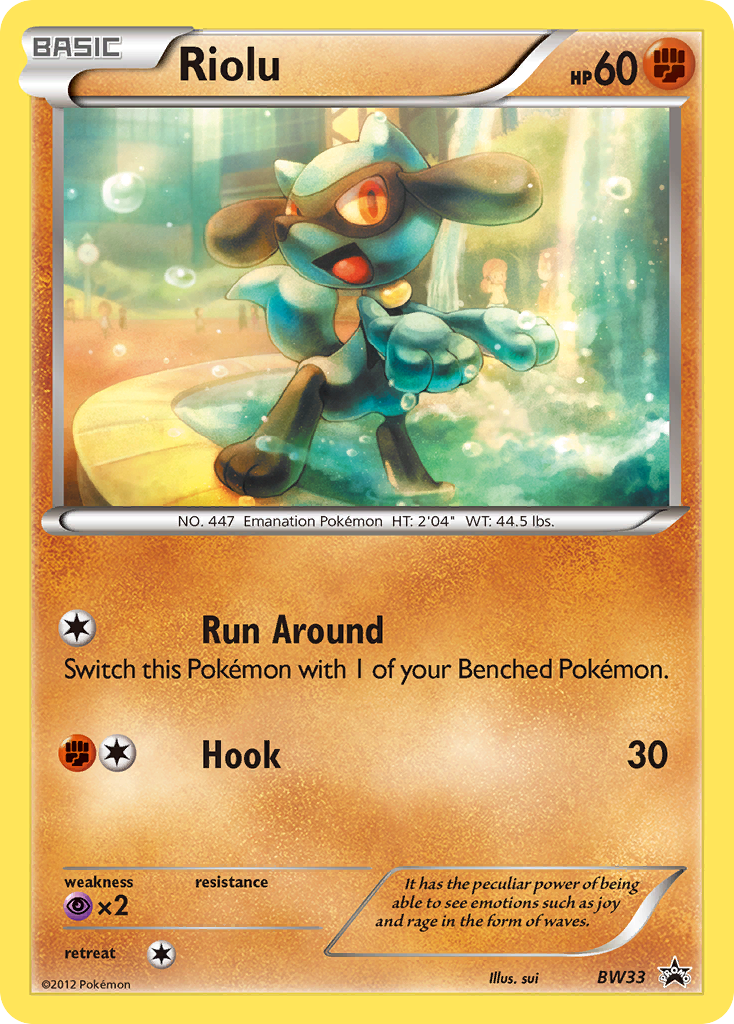 Riolu (BW33) [Black & White: Black Star Promos] Holofoil