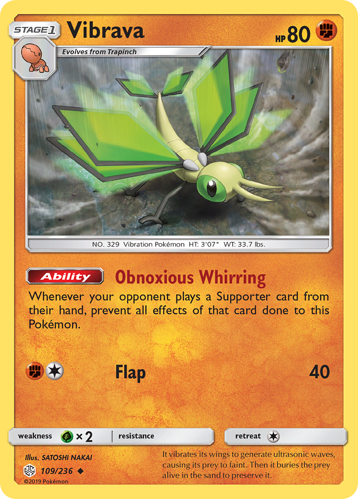Vibrava (109/236) [Sun & Moon: Cosmic Eclipse] Reverse Holofoil