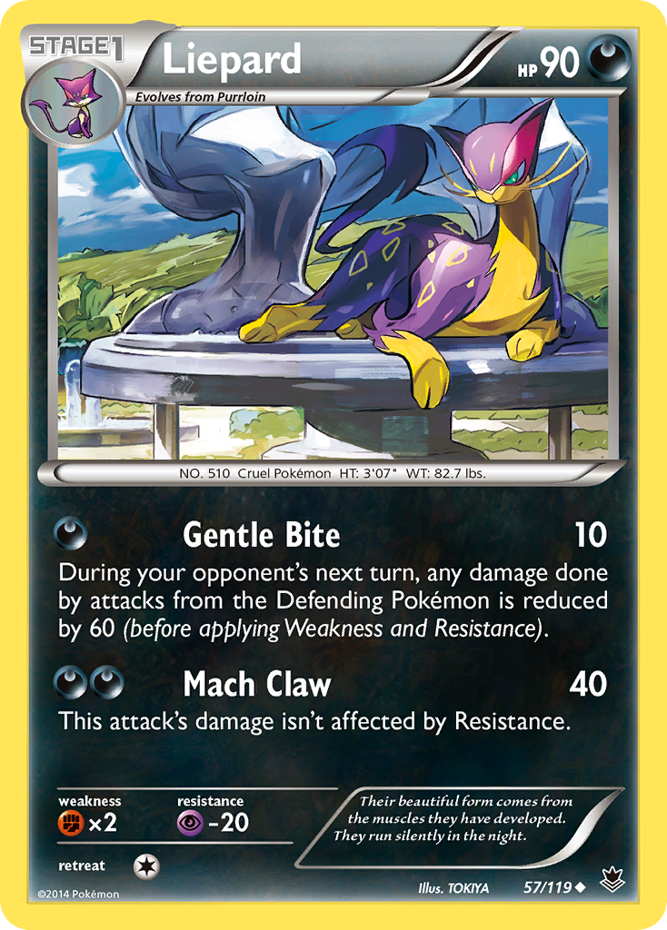 Liepard (57/119) [XY: Phantom Forces] Reverse Holofoil