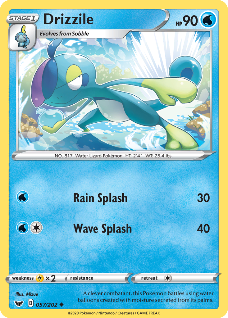 Drizzile (057/202) [Sword & Shield: Base Set] Reverse Holofoil