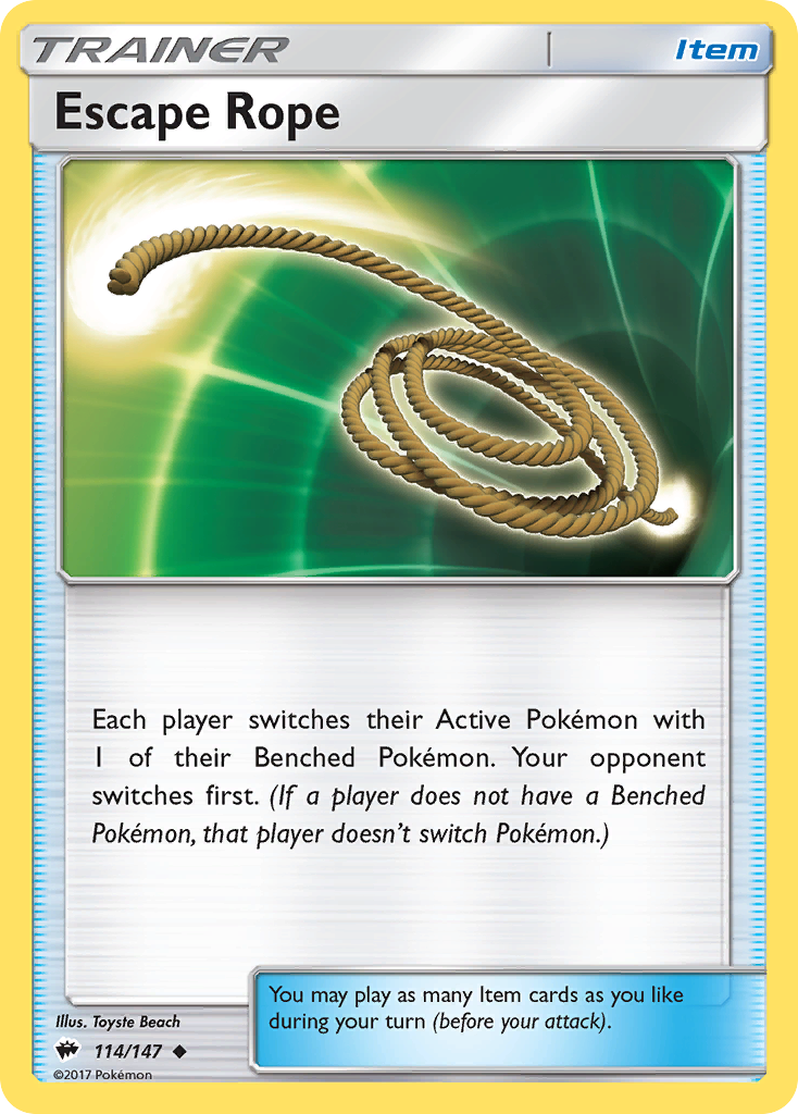 Escape Rope (114/147) [Sun & Moon: Burning Shadows] Reverse Holofoil