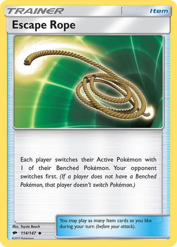 Escape Rope (114/147) [Sun & Moon: Burning Shadows] Reverse Holofoil