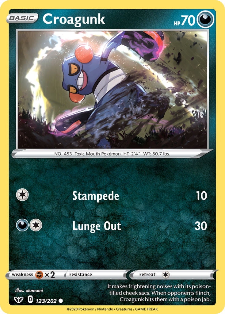 Croagunk (123/202) [Sword & Shield: Base Set] Reverse Holofoil
