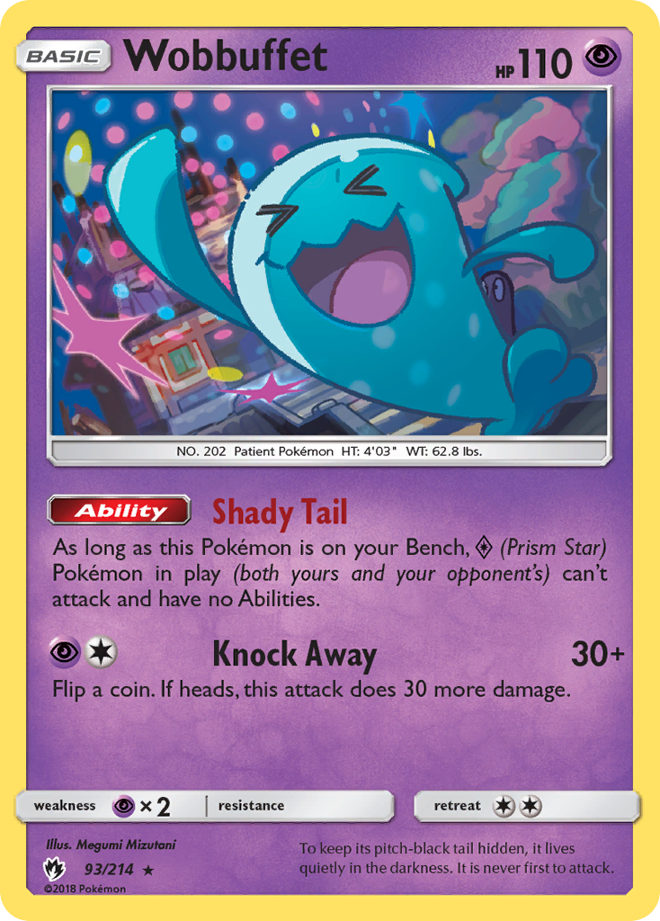 Wobbuffet (93/214) [Sun & Moon: Lost Thunder] Reverse Holofoil