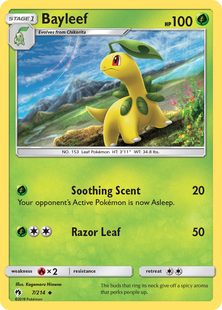 Bayleef (7/214) [Sun & Moon: Lost Thunder] Reverse Holofoil