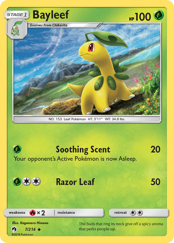 Bayleef (7/214) [Sun & Moon: Lost Thunder] Reverse Holofoil