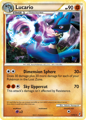 Lucario (14/95) [HeartGold & SoulSilver: Call of Legends] Reverse Holofoil