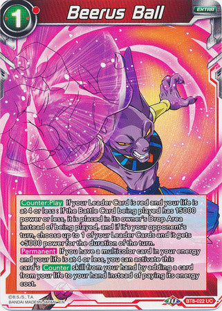 Beerus Ball (BT8-022) [Malicious Machinations] Parallel Foil