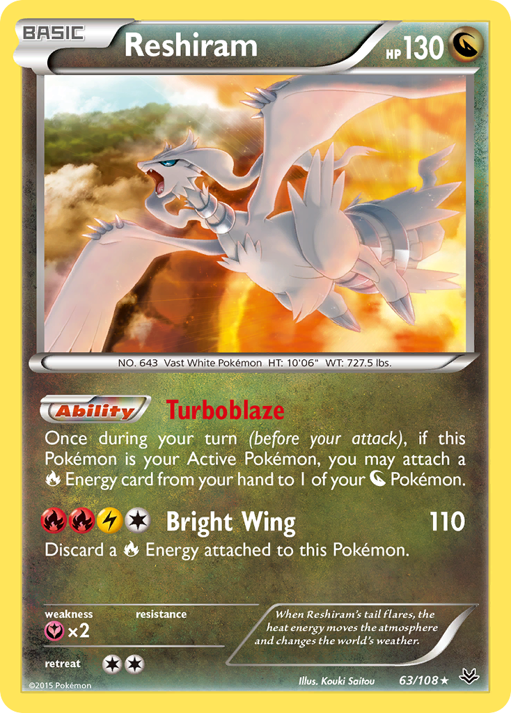 Reshiram (63/108) [XY: Roaring Skies] Reverse Holofoil