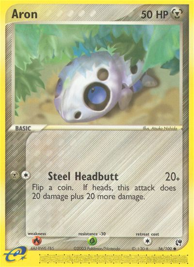 Aron (56/100) [EX: Sandstorm] Reverse Holofoil