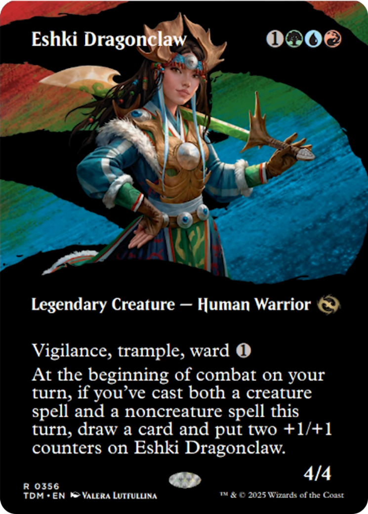 Eshki Dragonclaw (Borderless) [Tarkir: Dragonstorm] Foil