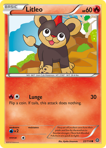 Litleo (22/114) [XY: Steam Siege] Reverse Holofoil