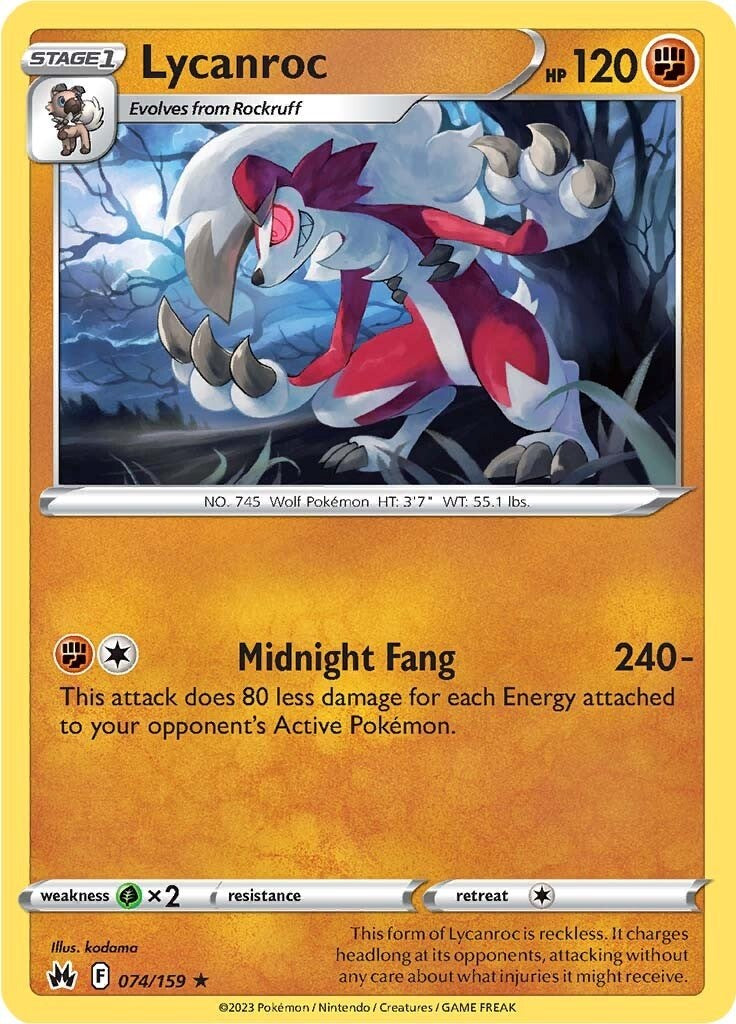 Lycanroc (074/159) [Sword & Shield: Crown Zenith] Reverse Holofoil