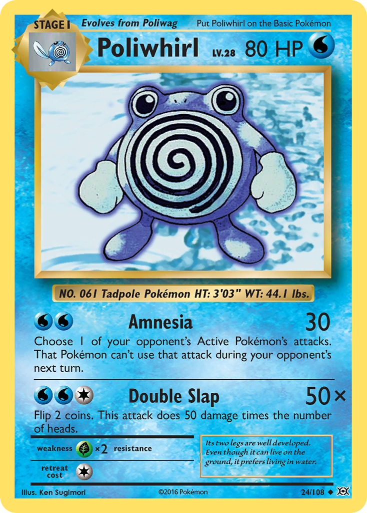 Poliwhirl (24/108) [XY: Evolutions] Reverse Holofoil