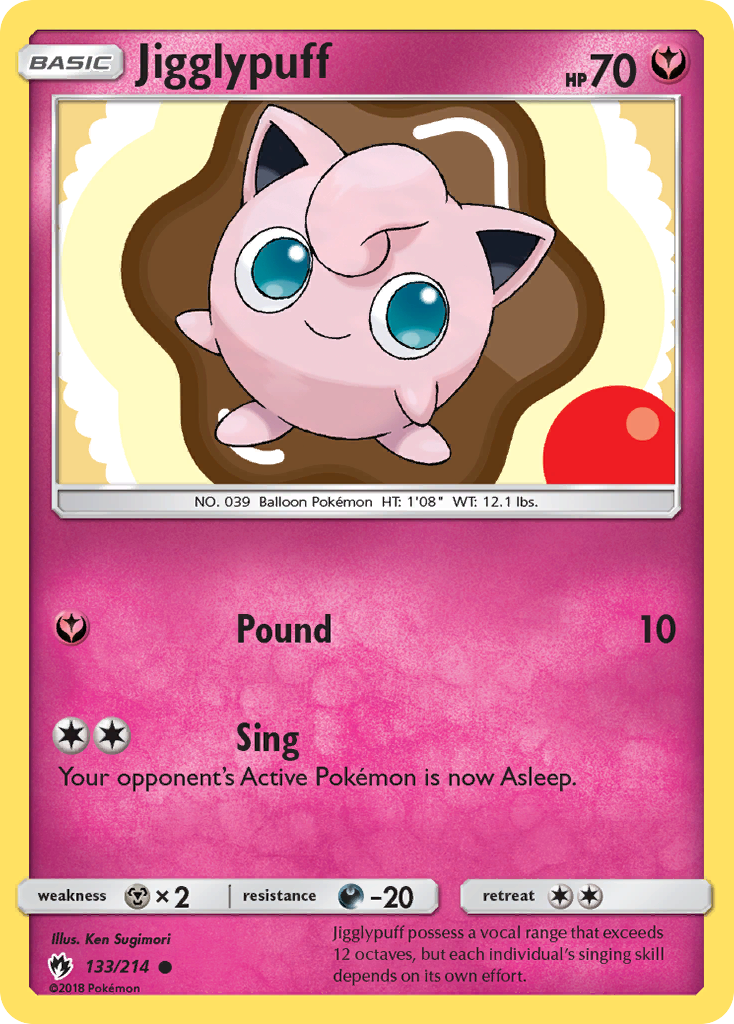 Jigglypuff (133/214) [Sun & Moon: Lost Thunder] Reverse Holofoil
