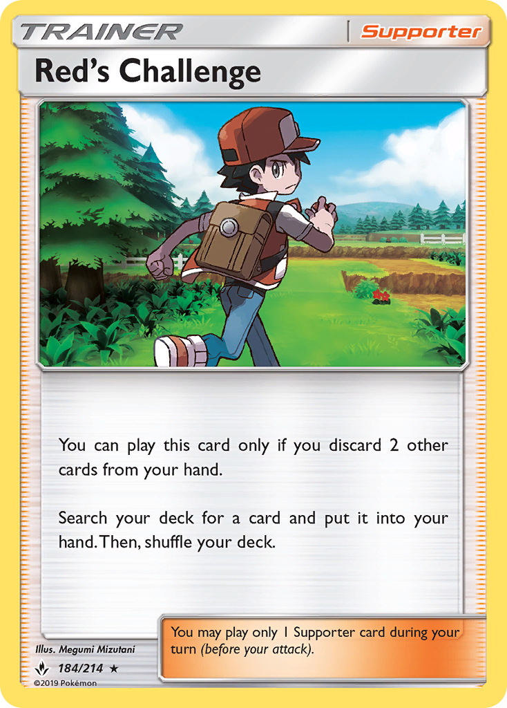 Red's Challenge (184/214) [Sun & Moon: Unbroken Bonds] Reverse Holofoil
