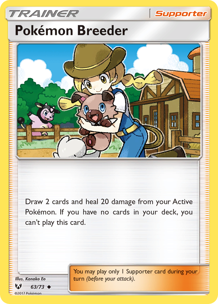 Pokemon Breeder (63/73) [Sun & Moon: Shining Legends] Reverse Holofoil