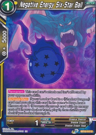 Negative Energy Six-Star Ball (BT12-117) [Vicious Rejuvenation] Parallel Foil