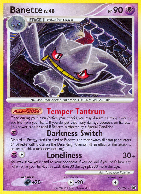Banette (19/127) [Platinum: Base Set] Reverse Holofoil