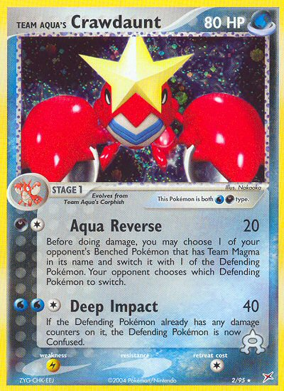 Team Aqua's Crawdaunt (2/95) [EX: Team Magma vs Team Aqua] Reverse Holofoil