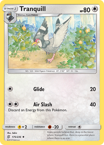 Tranquill (175/236) [Sun & Moon: Unified Minds] Reverse Holofoil